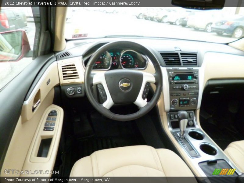 Crystal Red Tintcoat / Cashmere/Ebony 2012 Chevrolet Traverse LTZ AWD