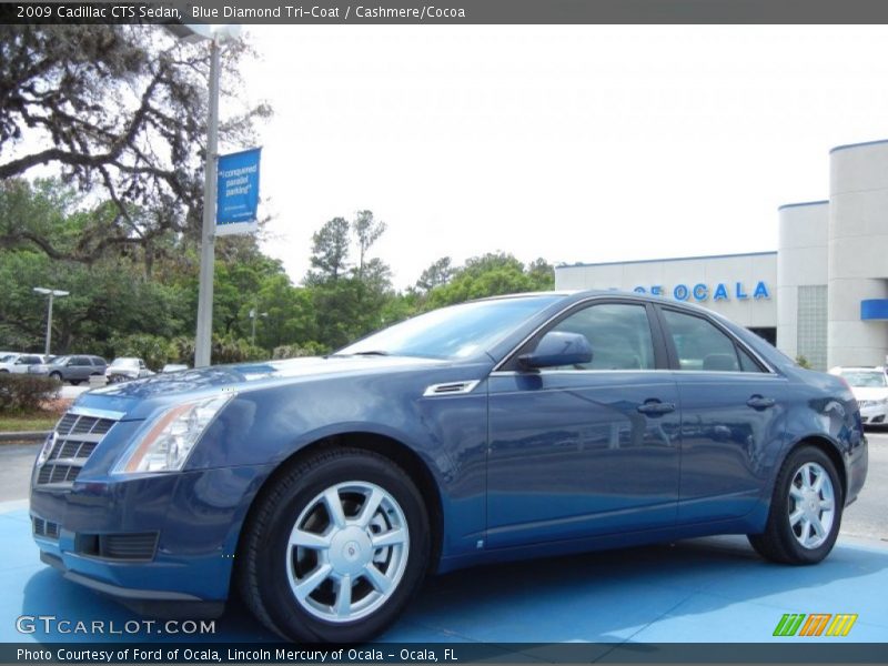 Blue Diamond Tri-Coat / Cashmere/Cocoa 2009 Cadillac CTS Sedan