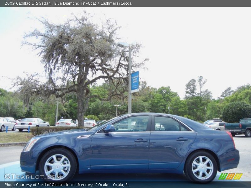 Blue Diamond Tri-Coat / Cashmere/Cocoa 2009 Cadillac CTS Sedan