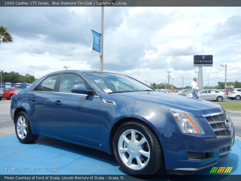 Blue Diamond Tri-Coat / Cashmere/Cocoa 2009 Cadillac CTS Sedan