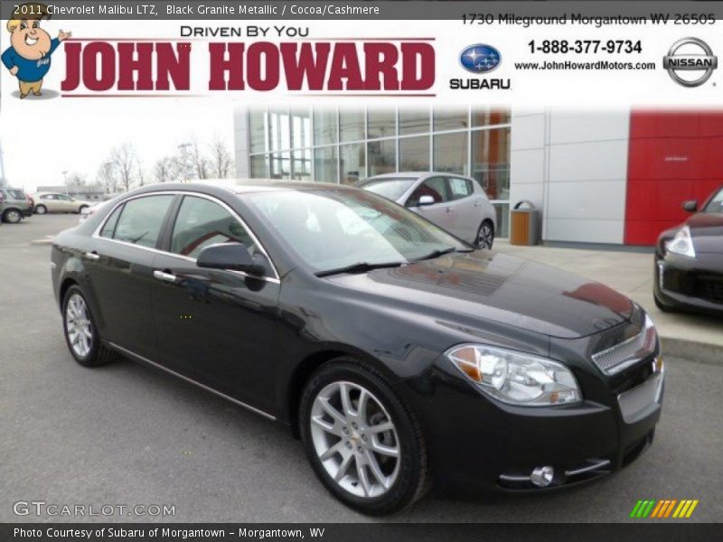 Black Granite Metallic / Cocoa/Cashmere 2011 Chevrolet Malibu LTZ