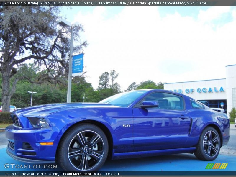 Deep Impact Blue / California Special Charcoal Black/Miko Suede 2014 Ford Mustang GT/CS California Special Coupe