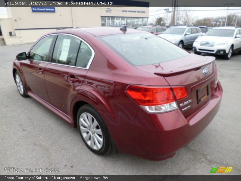 Ruby Red Pearl / Off-Black 2011 Subaru Legacy 2.5i Limited