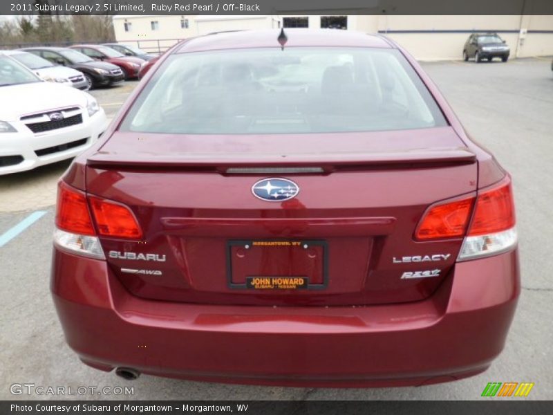 Ruby Red Pearl / Off-Black 2011 Subaru Legacy 2.5i Limited