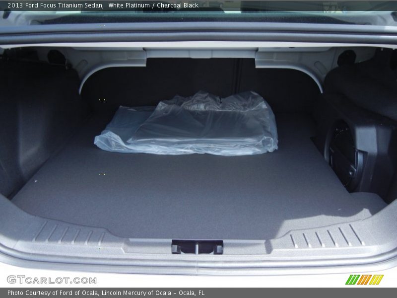 White Platinum / Charcoal Black 2013 Ford Focus Titanium Sedan