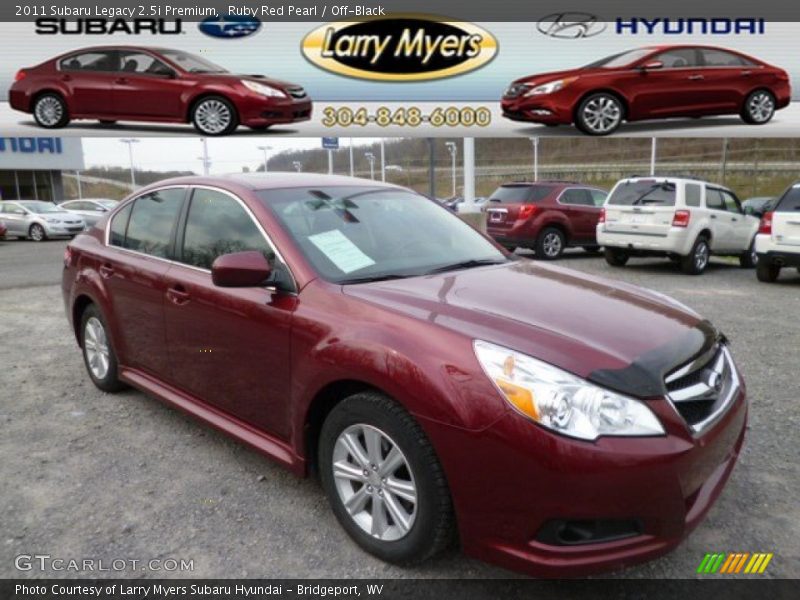 Ruby Red Pearl / Off-Black 2011 Subaru Legacy 2.5i Premium