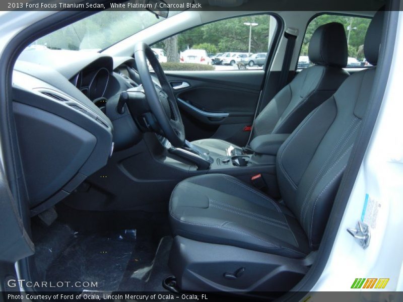 White Platinum / Charcoal Black 2013 Ford Focus Titanium Sedan