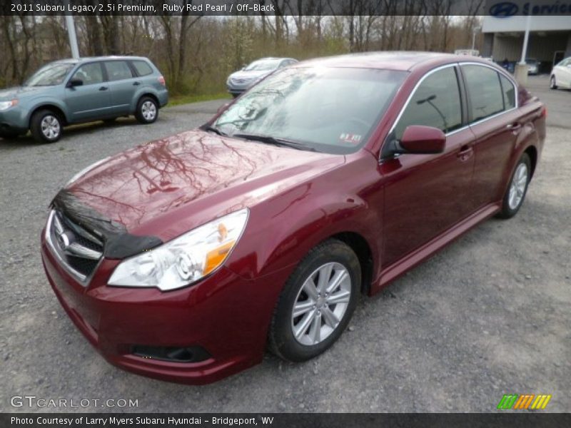 Ruby Red Pearl / Off-Black 2011 Subaru Legacy 2.5i Premium