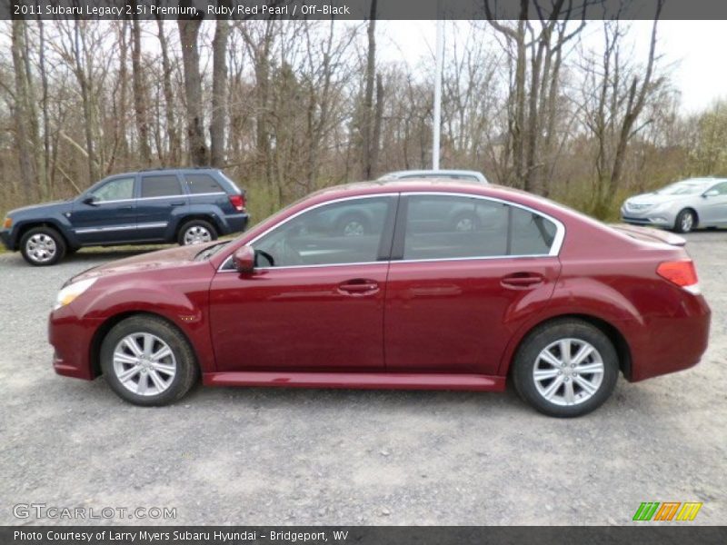 Ruby Red Pearl / Off-Black 2011 Subaru Legacy 2.5i Premium