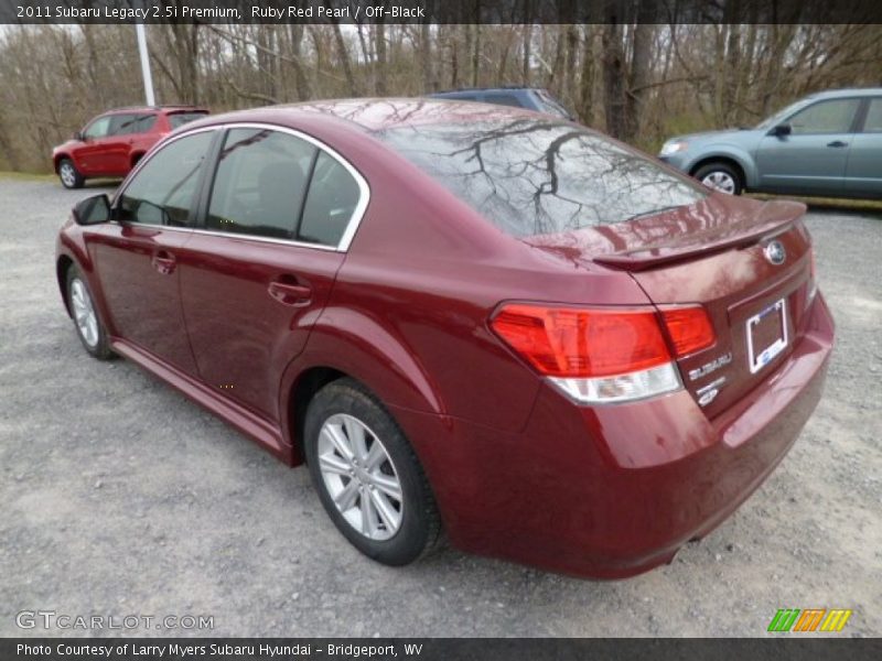 Ruby Red Pearl / Off-Black 2011 Subaru Legacy 2.5i Premium