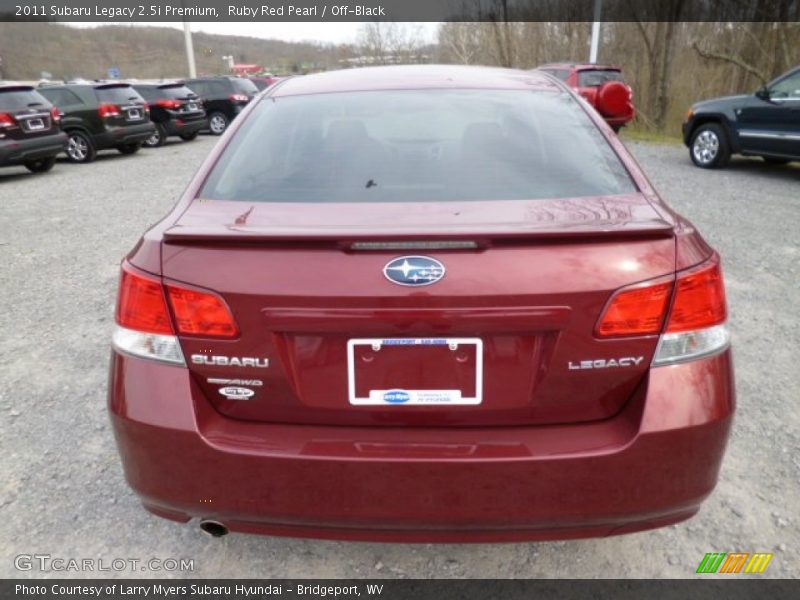 Ruby Red Pearl / Off-Black 2011 Subaru Legacy 2.5i Premium