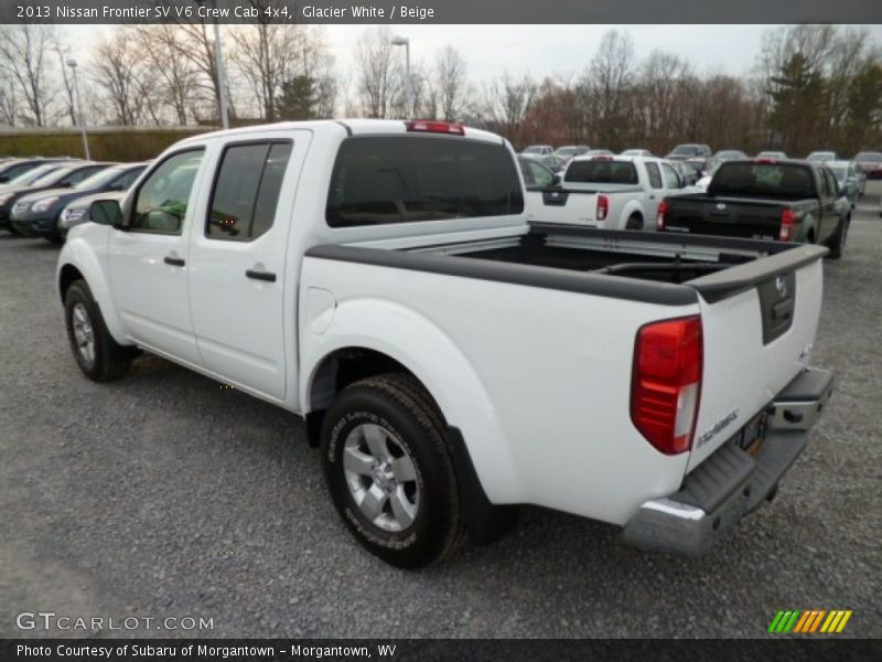 Glacier White / Beige 2013 Nissan Frontier SV V6 Crew Cab 4x4