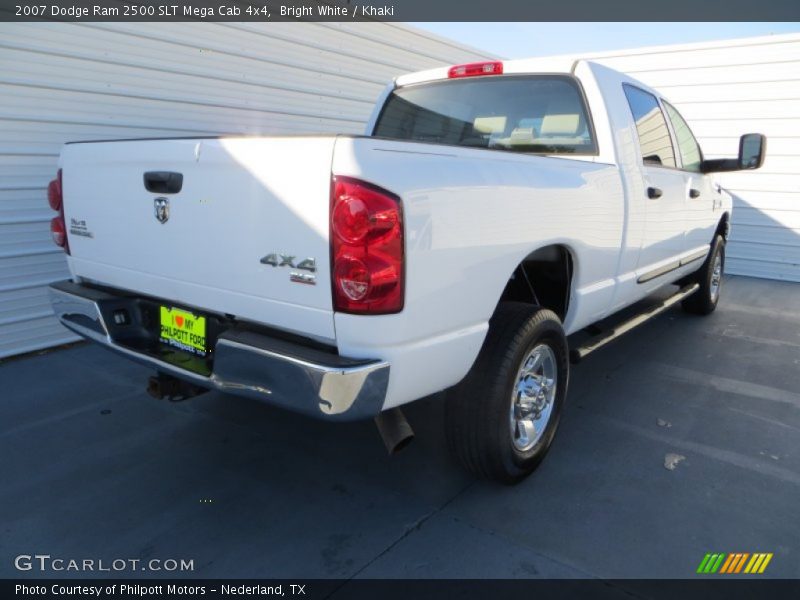 Bright White / Khaki 2007 Dodge Ram 2500 SLT Mega Cab 4x4