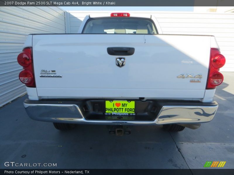 Bright White / Khaki 2007 Dodge Ram 2500 SLT Mega Cab 4x4