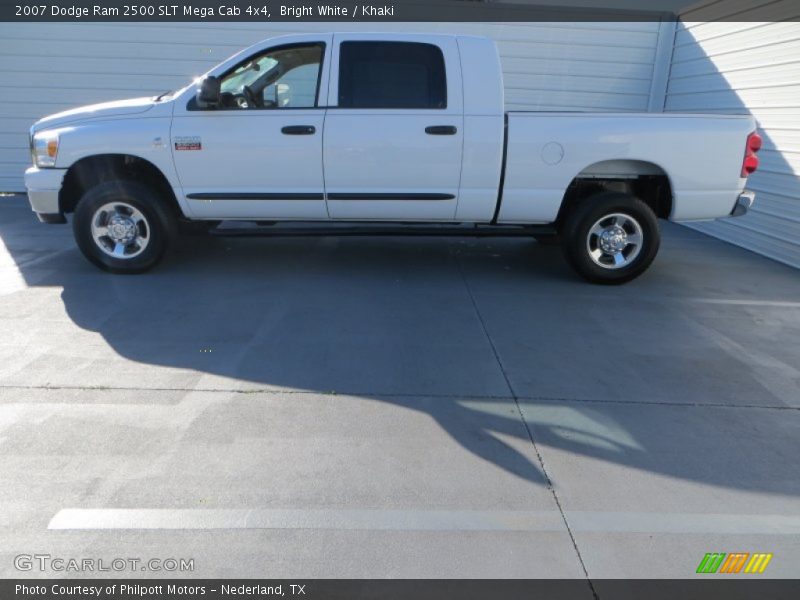 Bright White / Khaki 2007 Dodge Ram 2500 SLT Mega Cab 4x4