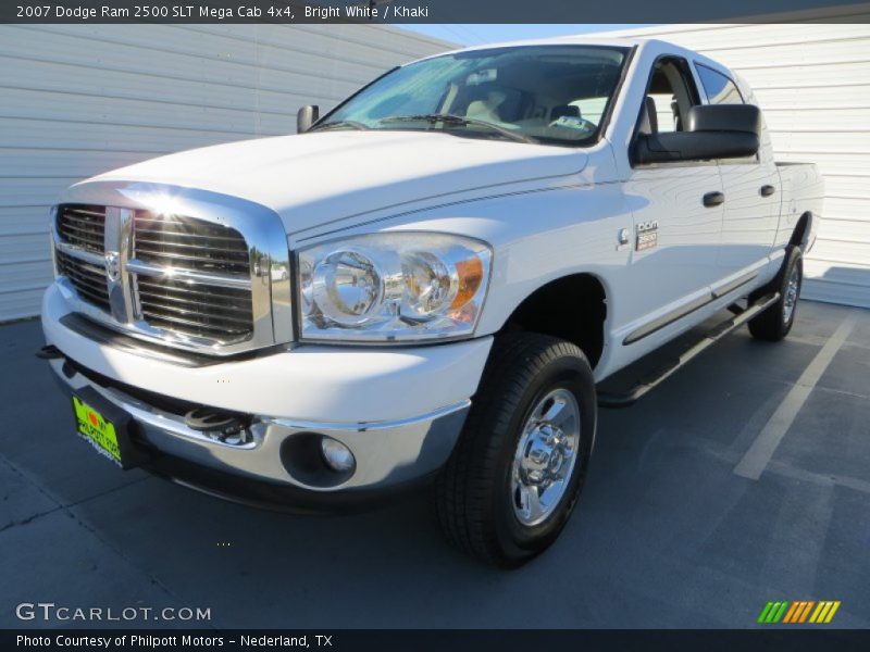 Bright White / Khaki 2007 Dodge Ram 2500 SLT Mega Cab 4x4