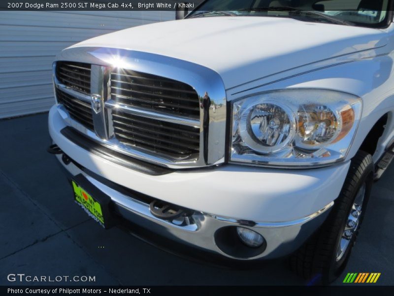 Bright White / Khaki 2007 Dodge Ram 2500 SLT Mega Cab 4x4