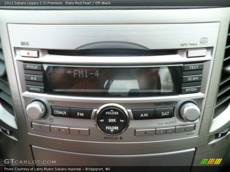 Ruby Red Pearl / Off-Black 2011 Subaru Legacy 2.5i Premium