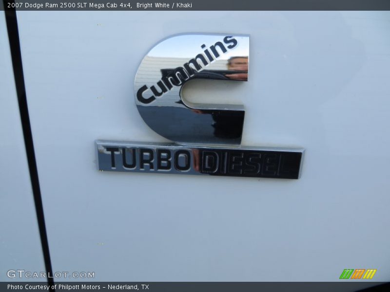 Bright White / Khaki 2007 Dodge Ram 2500 SLT Mega Cab 4x4