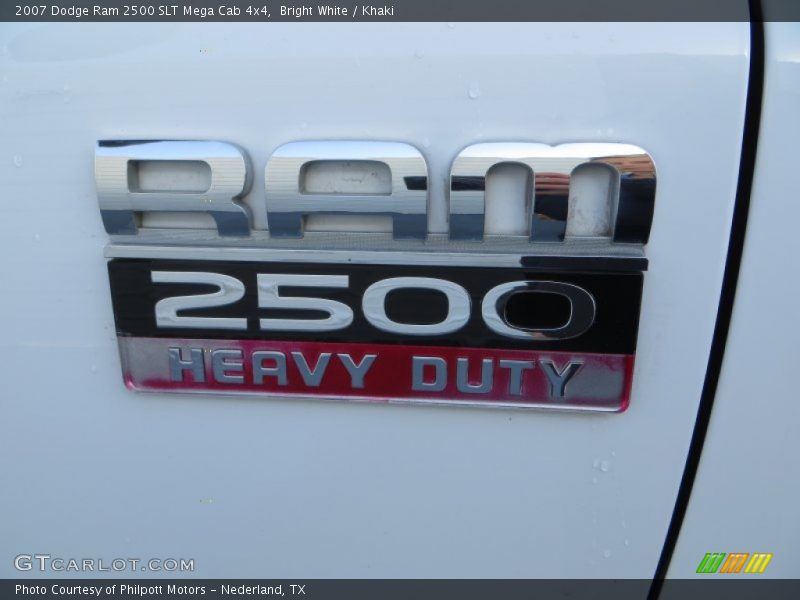 Bright White / Khaki 2007 Dodge Ram 2500 SLT Mega Cab 4x4