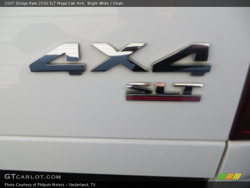 Bright White / Khaki 2007 Dodge Ram 2500 SLT Mega Cab 4x4