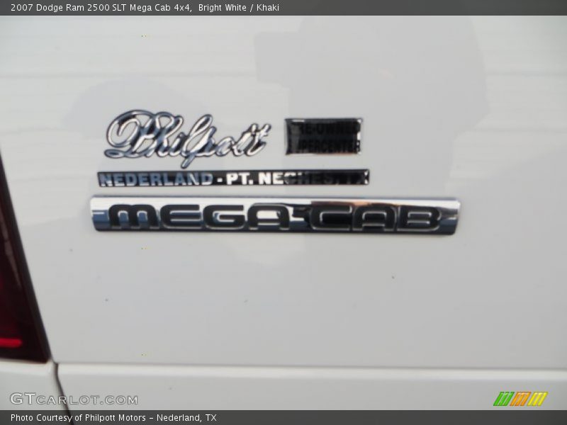 Bright White / Khaki 2007 Dodge Ram 2500 SLT Mega Cab 4x4