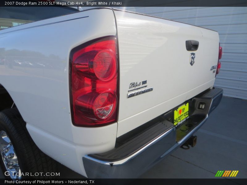 Bright White / Khaki 2007 Dodge Ram 2500 SLT Mega Cab 4x4