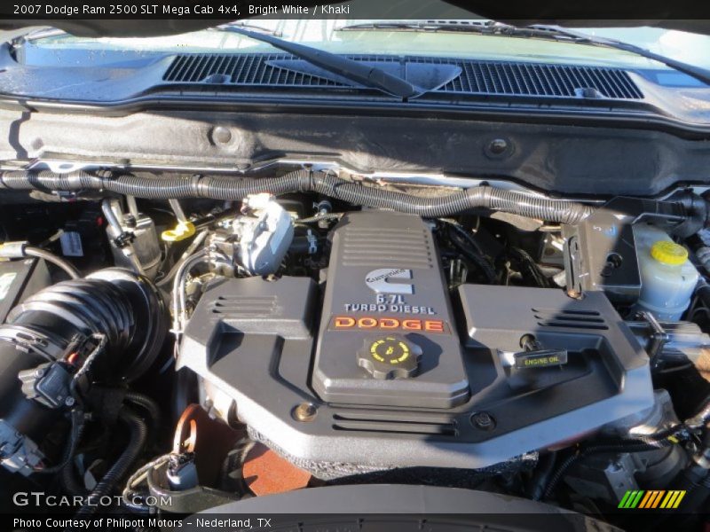 Bright White / Khaki 2007 Dodge Ram 2500 SLT Mega Cab 4x4