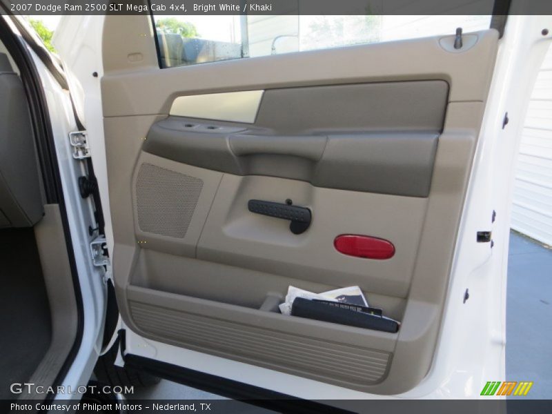 Bright White / Khaki 2007 Dodge Ram 2500 SLT Mega Cab 4x4