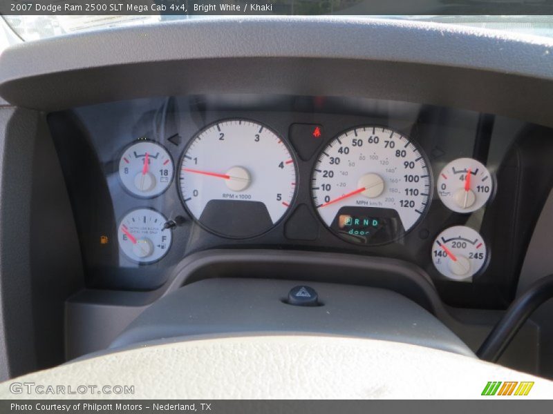 Bright White / Khaki 2007 Dodge Ram 2500 SLT Mega Cab 4x4