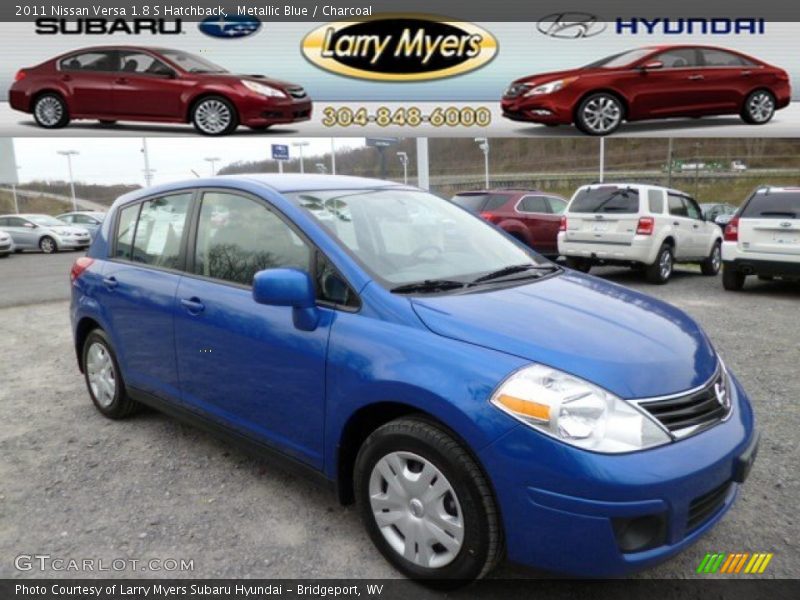 Metallic Blue / Charcoal 2011 Nissan Versa 1.8 S Hatchback