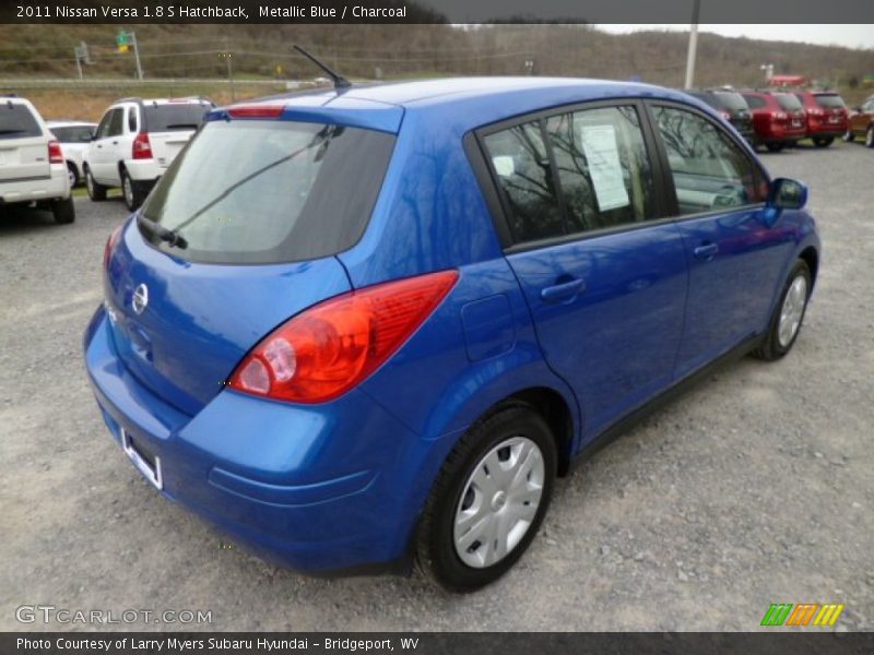 Metallic Blue / Charcoal 2011 Nissan Versa 1.8 S Hatchback