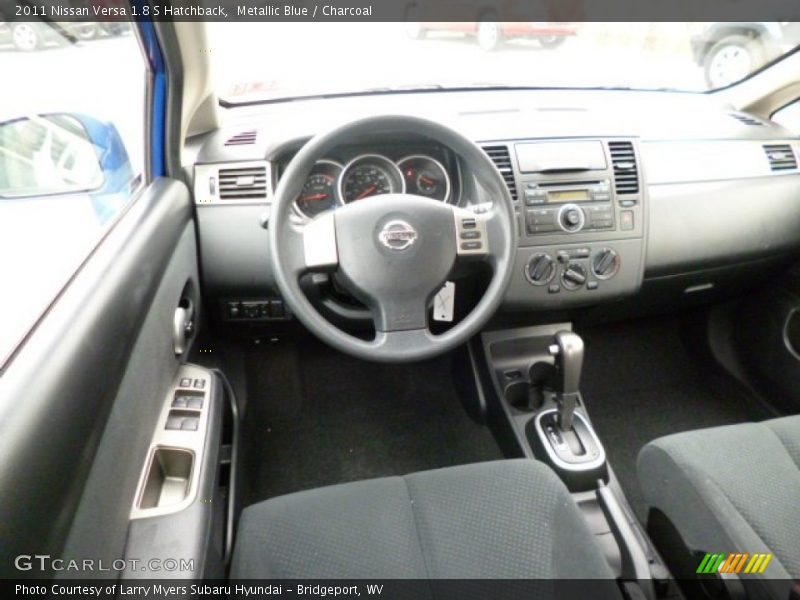 Metallic Blue / Charcoal 2011 Nissan Versa 1.8 S Hatchback