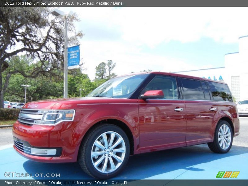 Ruby Red Metallic / Dune 2013 Ford Flex Limited EcoBoost AWD