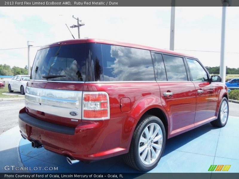 Ruby Red Metallic / Dune 2013 Ford Flex Limited EcoBoost AWD