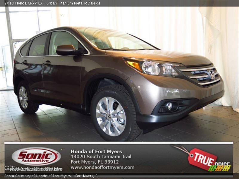Urban Titanium Metallic / Beige 2013 Honda CR-V EX