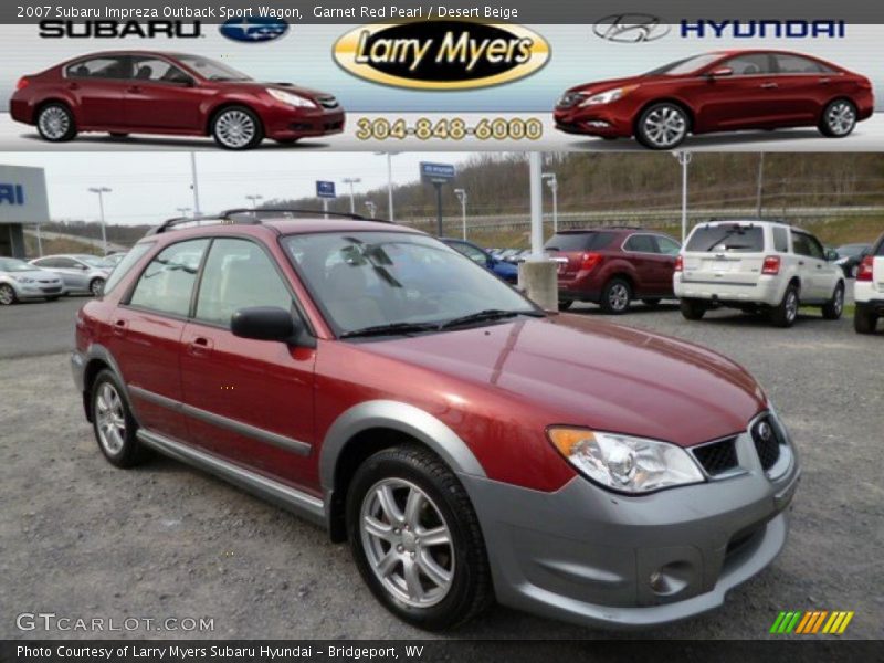 Garnet Red Pearl / Desert Beige 2007 Subaru Impreza Outback Sport Wagon