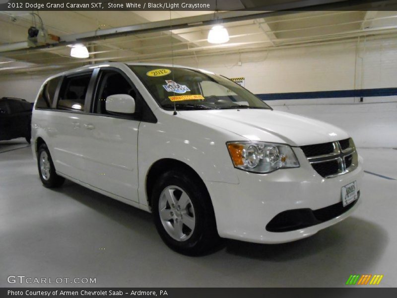 Stone White / Black/Light Graystone 2012 Dodge Grand Caravan SXT