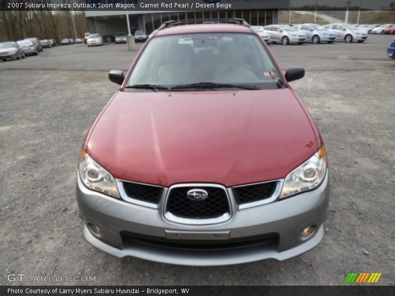 Garnet Red Pearl / Desert Beige 2007 Subaru Impreza Outback Sport Wagon