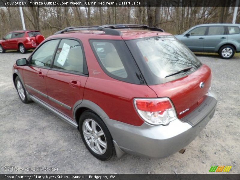 Garnet Red Pearl / Desert Beige 2007 Subaru Impreza Outback Sport Wagon