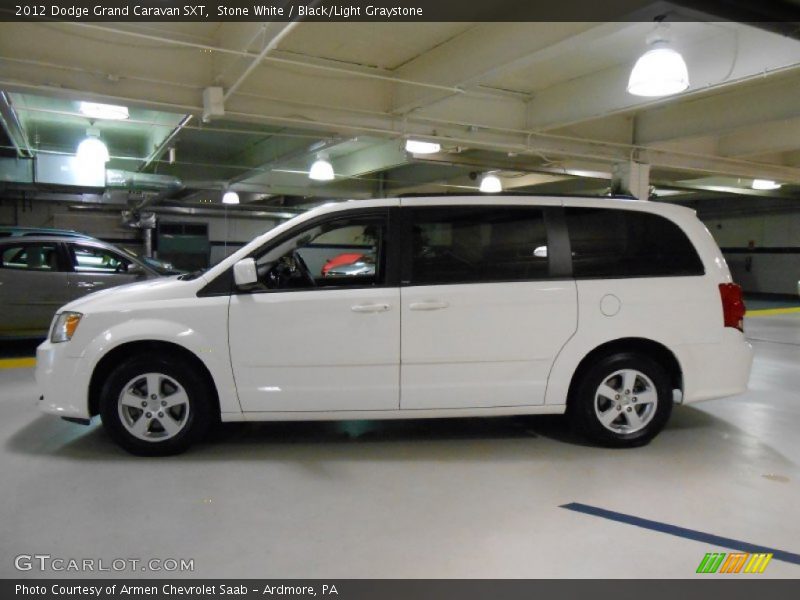 Stone White / Black/Light Graystone 2012 Dodge Grand Caravan SXT