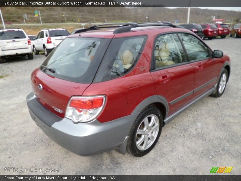 Garnet Red Pearl / Desert Beige 2007 Subaru Impreza Outback Sport Wagon