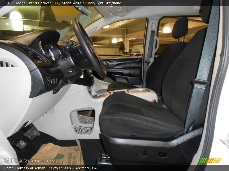 Stone White / Black/Light Graystone 2012 Dodge Grand Caravan SXT
