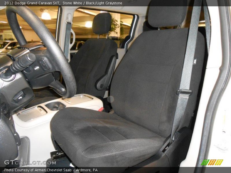 Stone White / Black/Light Graystone 2012 Dodge Grand Caravan SXT