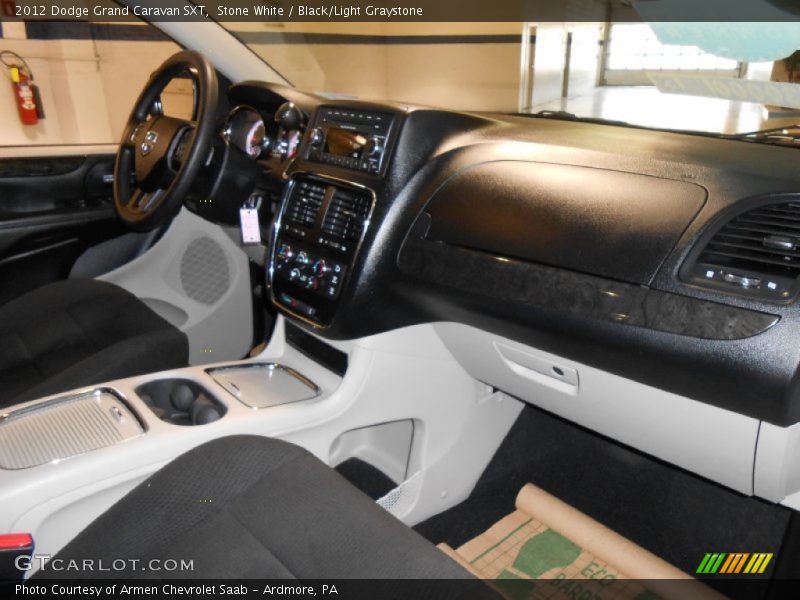 Stone White / Black/Light Graystone 2012 Dodge Grand Caravan SXT