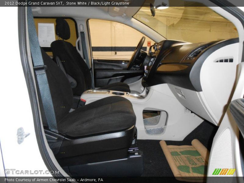 Stone White / Black/Light Graystone 2012 Dodge Grand Caravan SXT