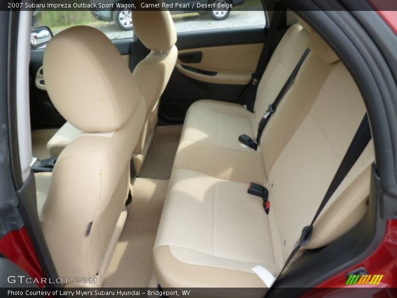 Rear Seat of 2007 Impreza Outback Sport Wagon