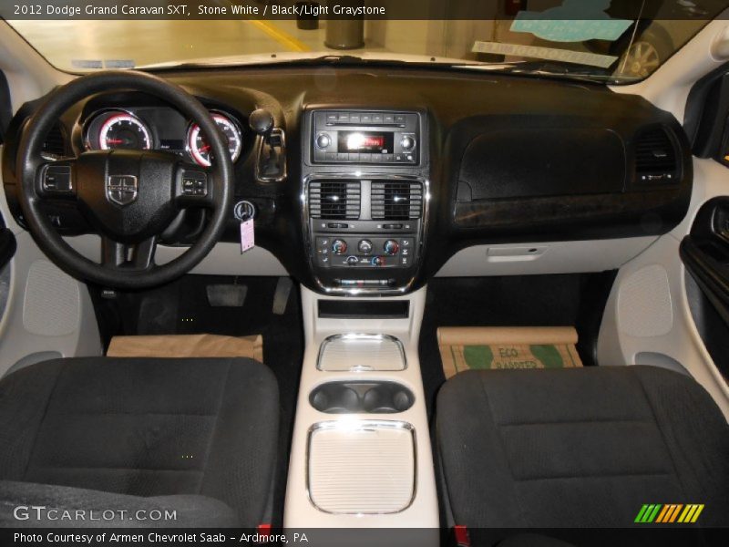Stone White / Black/Light Graystone 2012 Dodge Grand Caravan SXT