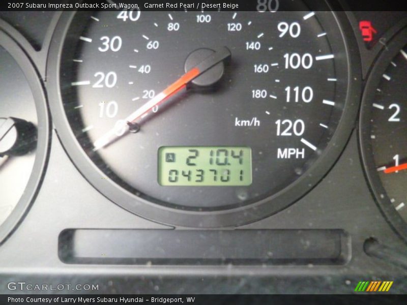 Garnet Red Pearl / Desert Beige 2007 Subaru Impreza Outback Sport Wagon