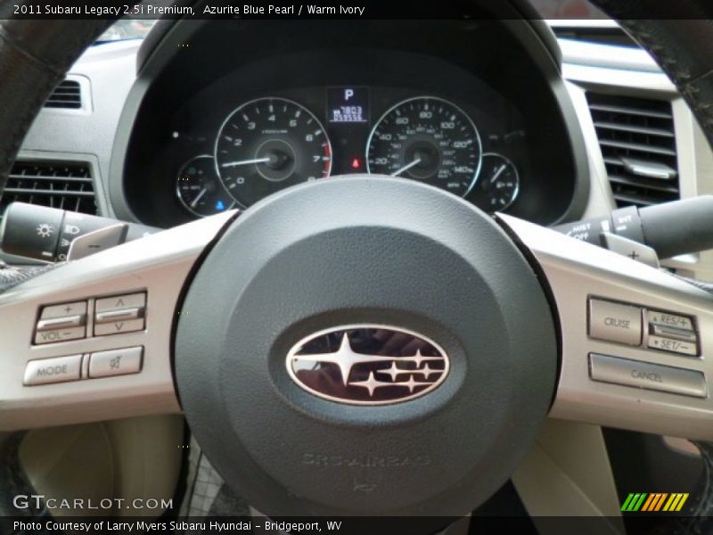 Azurite Blue Pearl / Warm Ivory 2011 Subaru Legacy 2.5i Premium